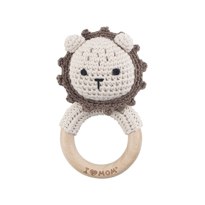 Carving Name Baby Soothing Bell Newborn Gift Bath Gift Knitted Cartoon Doll
