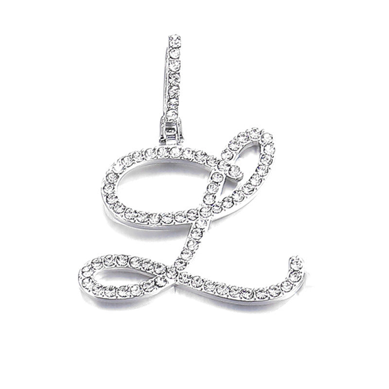 Hip hop accessories grass letter pendant melon seed buckle Cuban chain accessory