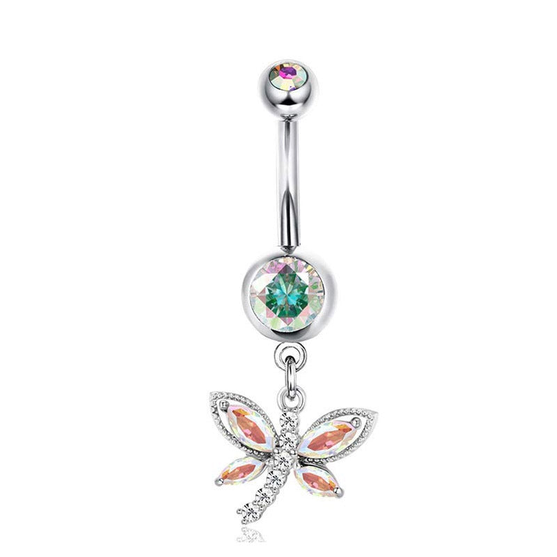 Navel Ring Creative Bat Bee Navel Buckle Navel Ring Body Piercing Jewelry