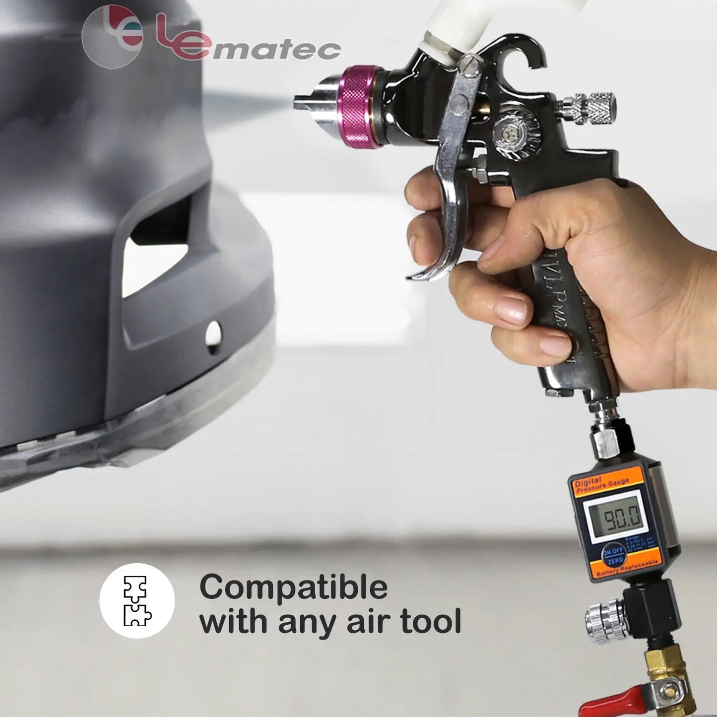 Professional 2-in-1 Air Filter System - 160 PSI Digital Regulator with Water Separator (AI303-R2)
