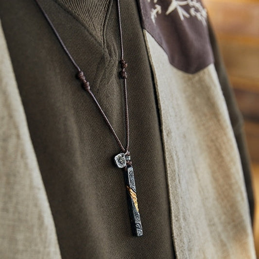 Sterling Silver 24K Men's Personalized Necklace Set