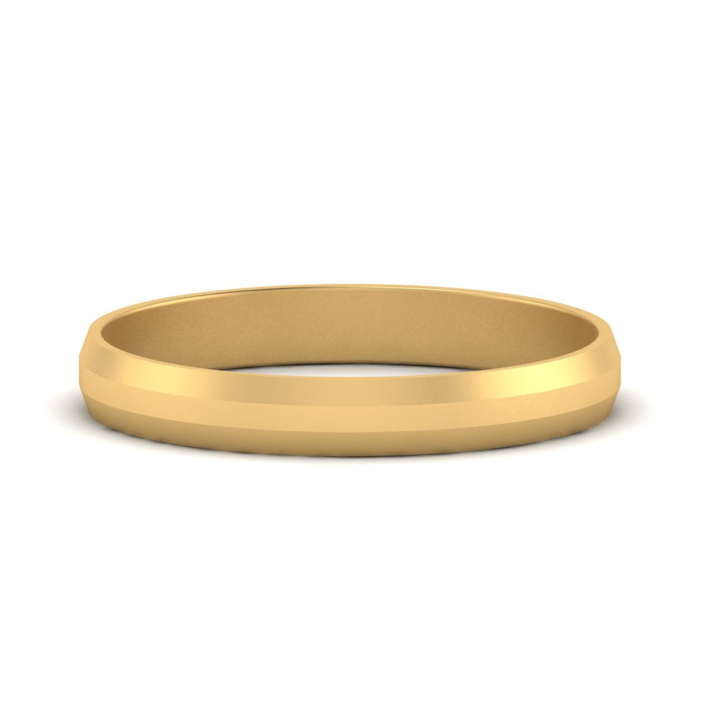 4 mm Wedding Band Beveled Edge Matte