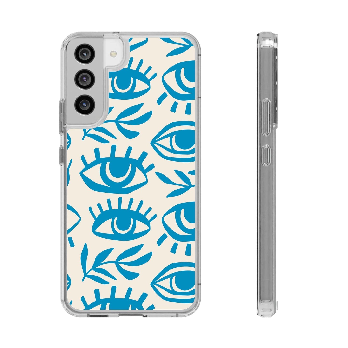 Eyes And Leaves  Pattern Clear Cases