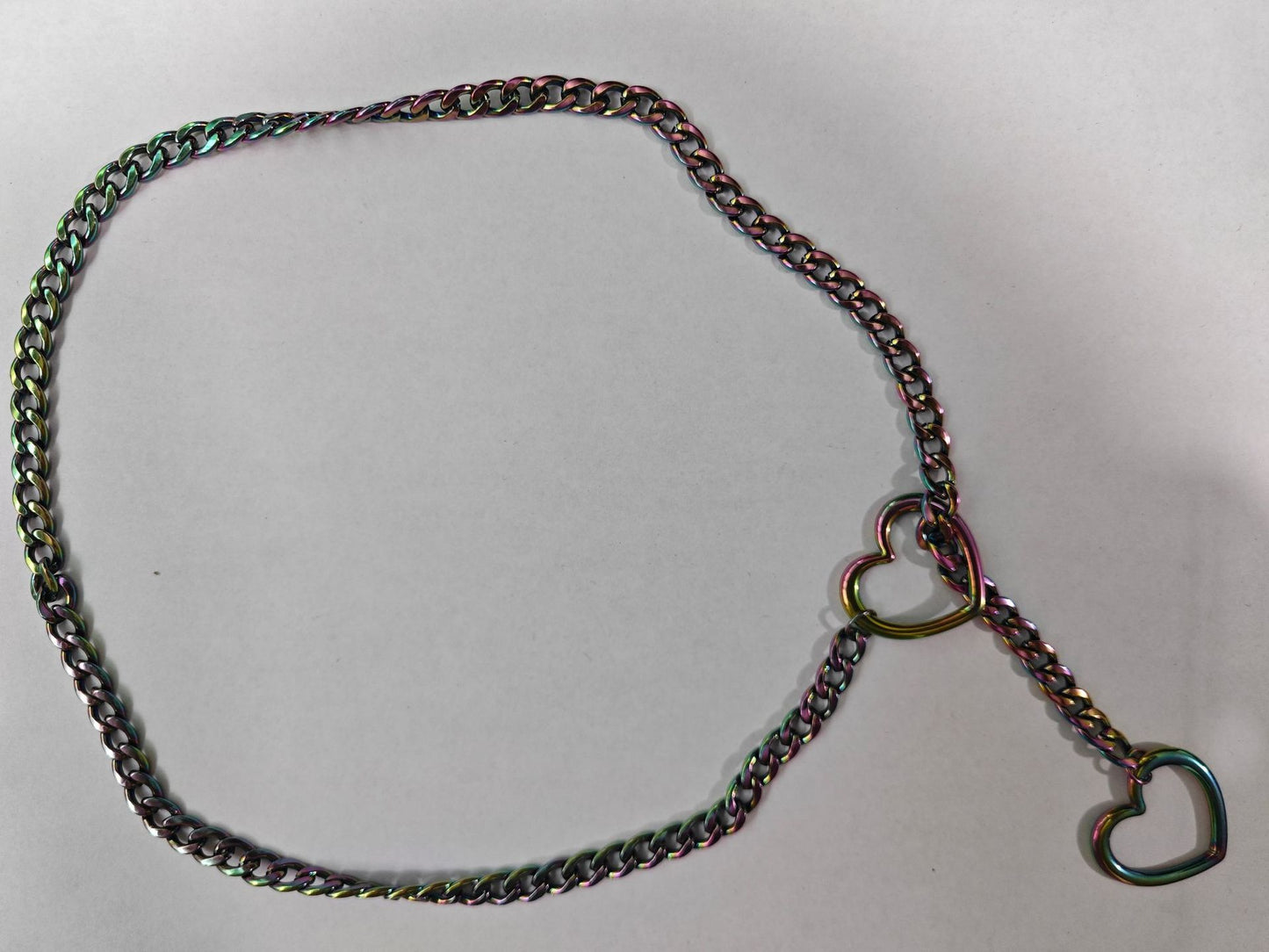 Gothic Cuban Adjustable Love Heart Necklace