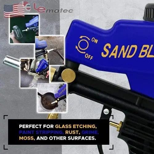 Professional Dual-Feed Sandblaster Gun Kit - 150 PSI with Ceramic Tip & 18oz Hopper (AS118-2)