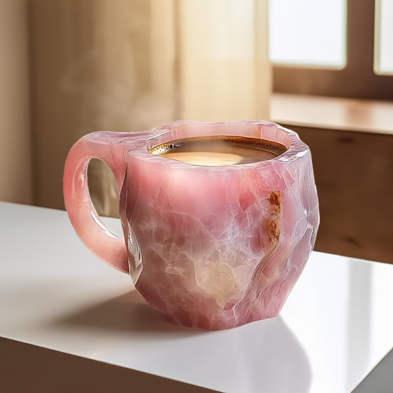 Healing & Spiritual Gifts: New Multi-Color Natural Mineral Crystal Mug. Colorful Crystal Christmas Mug for Coffee, Perfect for Festival.