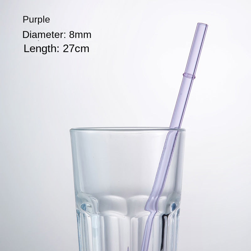Eco-Friendly High Borosilicate Glass Straw Durable Heat-Resistant Starbucks Kids Straw 27cm Customized