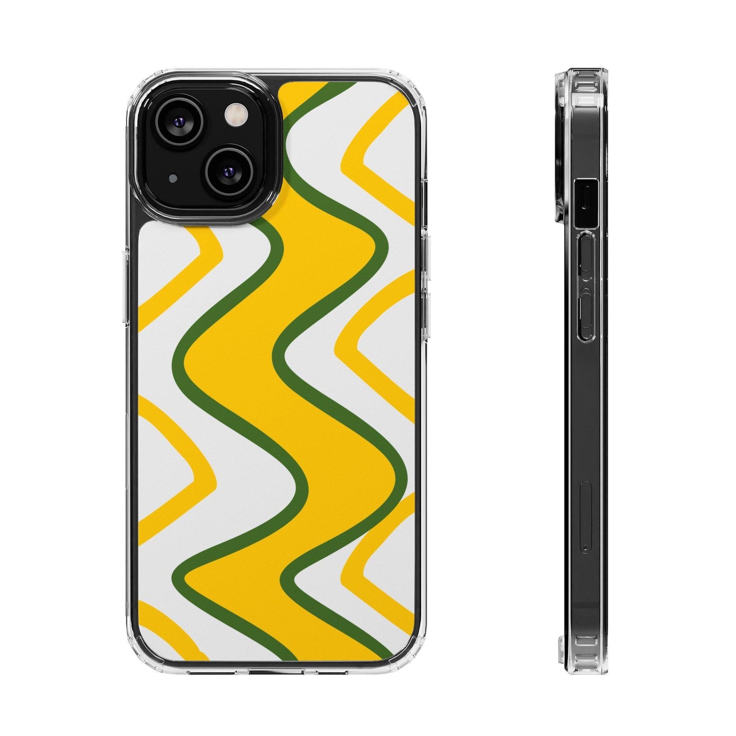 Bright Yellow Abstract With Shape Clear Cases