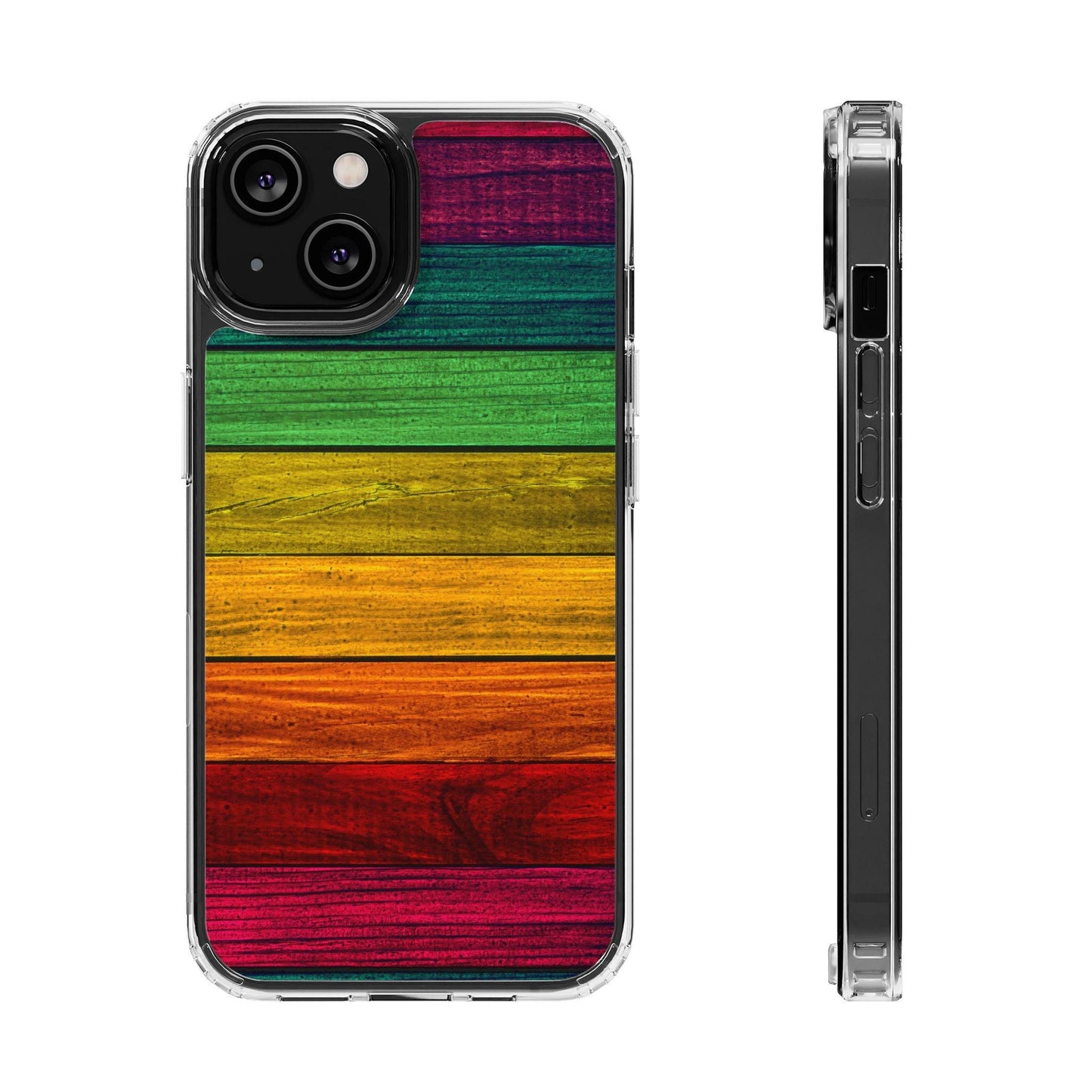 Rainbow On Woods Clear Cases