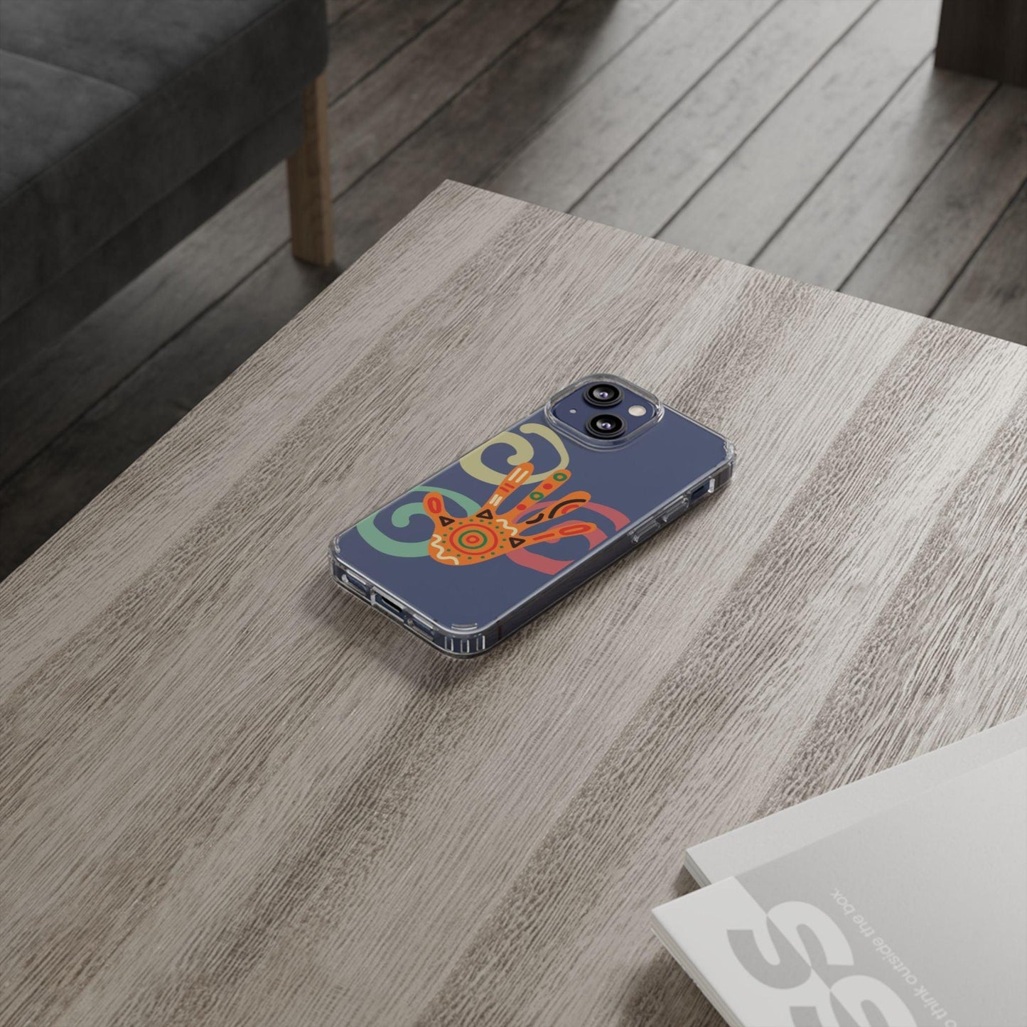 Clear Cases Colorful Hand Print design