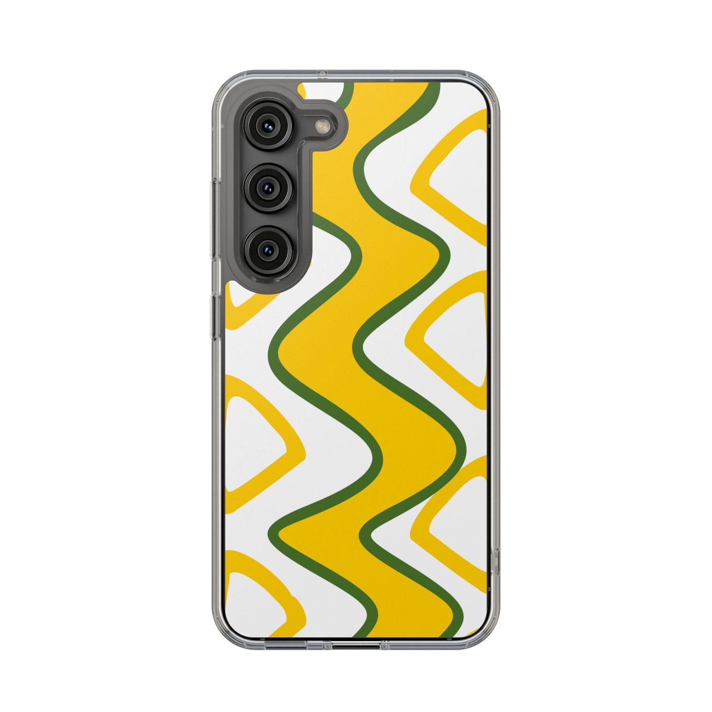 Bright Yellow Abstract With Shape Clear Cases