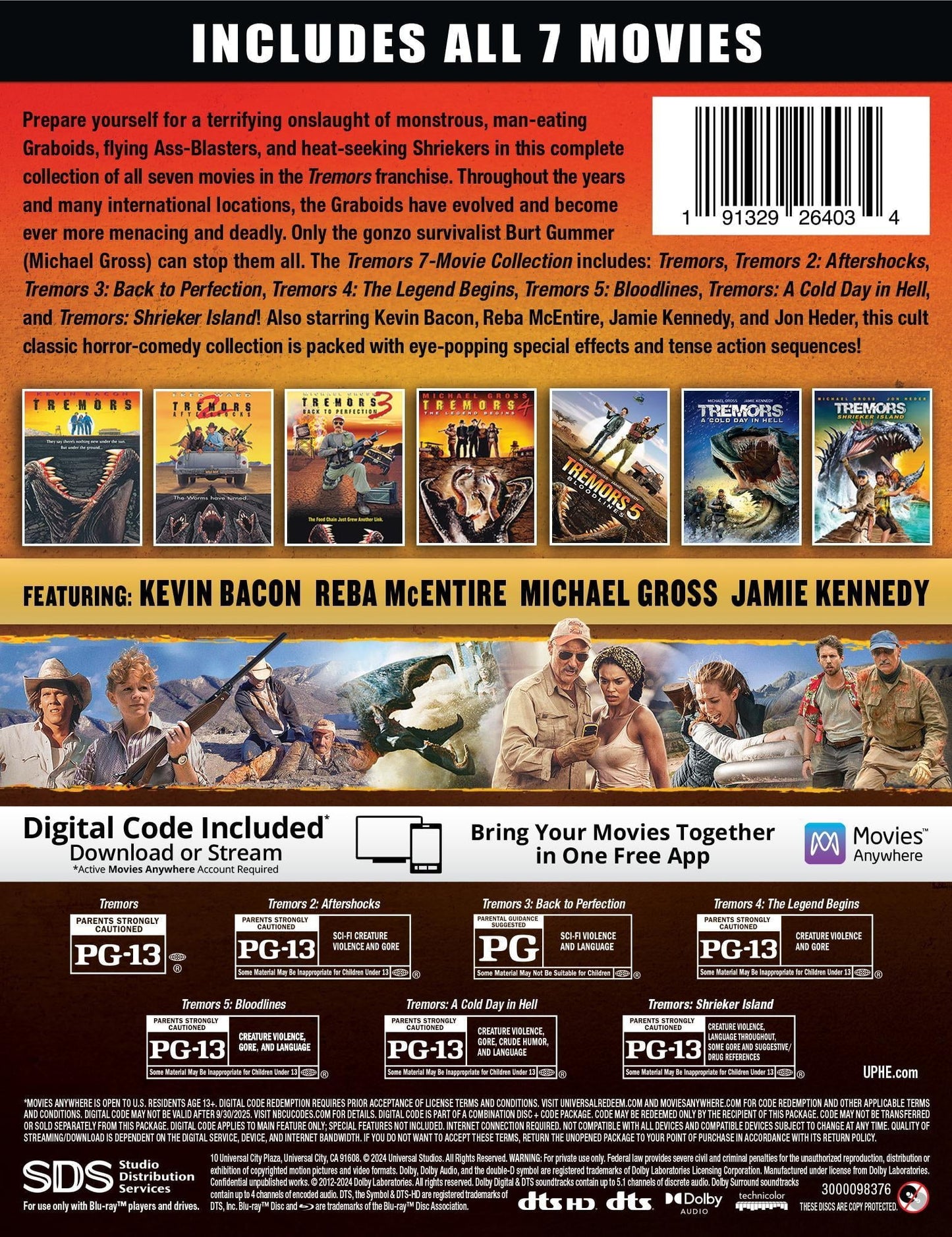 Tremors 7-Film Collection - Limited Edition Glow in the Dark Steelbook (Blu-ray + Digital)