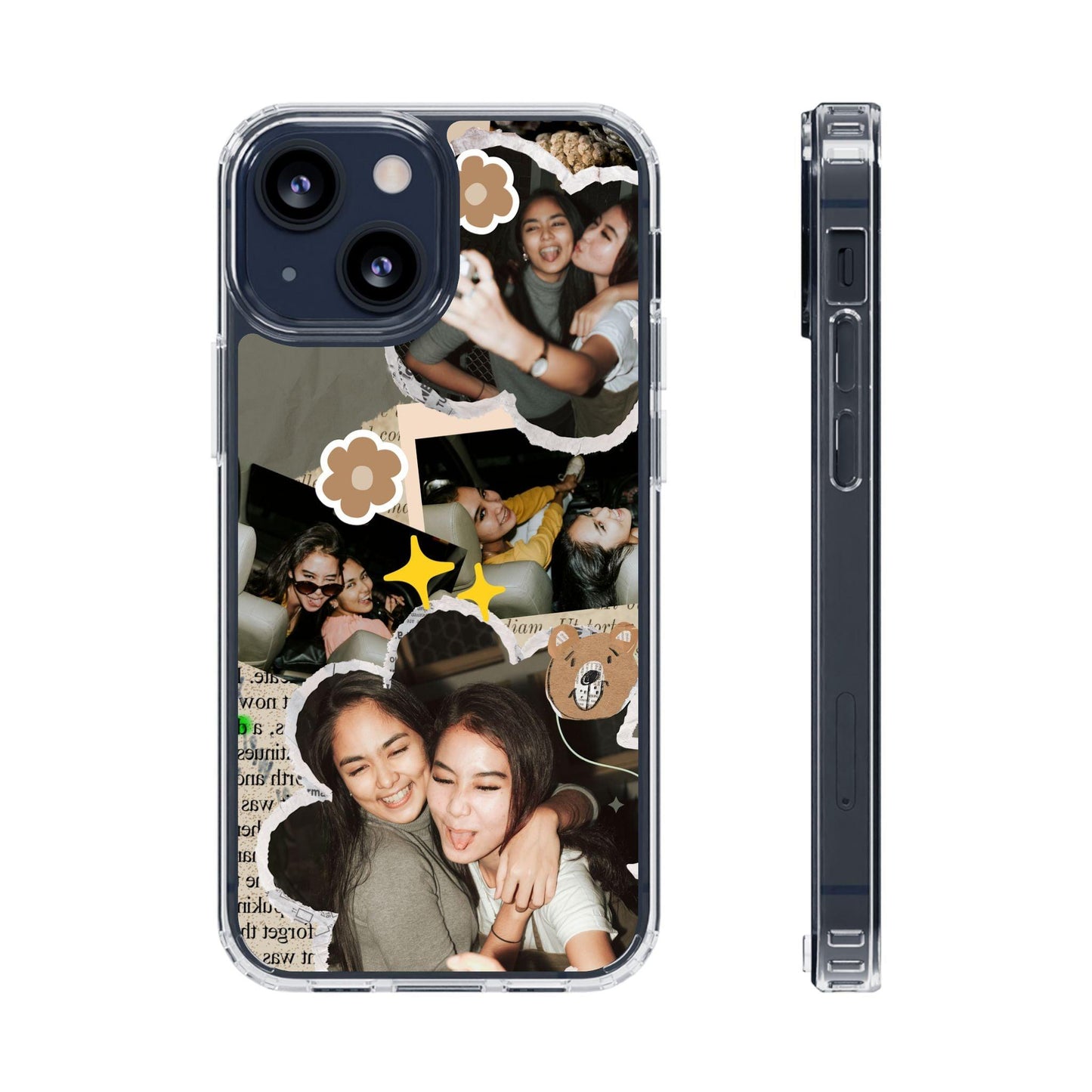 Memories In Retro Templet  Custom Printed Clear Cases