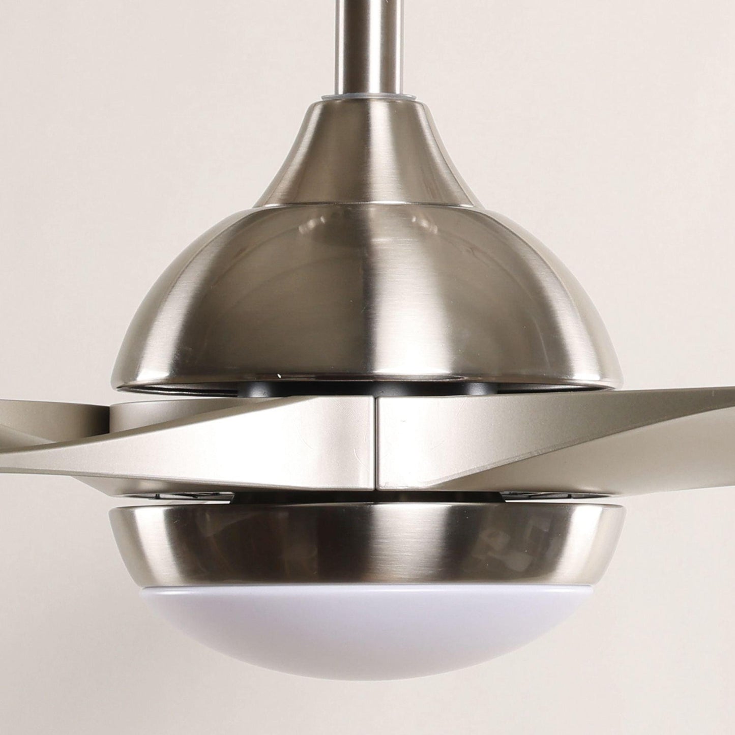 56" Bernardino Indoor Brushed Nickel Downrod Mount Chandelier Ceiling Fan With Light Kit And Remote Control