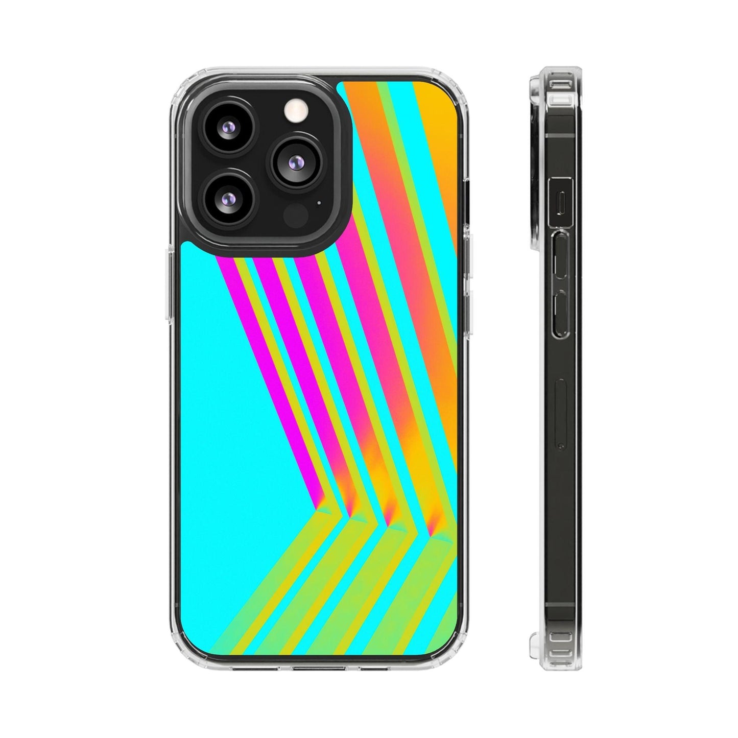 Abstract Pattern With Vibrant Color Clear Cases