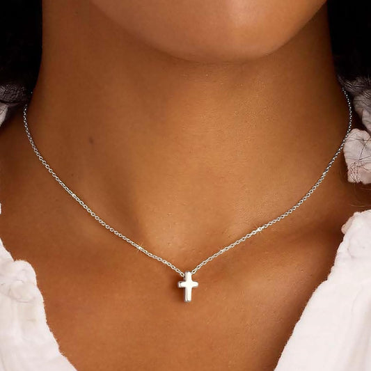 Elegant 14K Gold Plated Cross Necklace — Durable, Hypoallergenic & Timeless