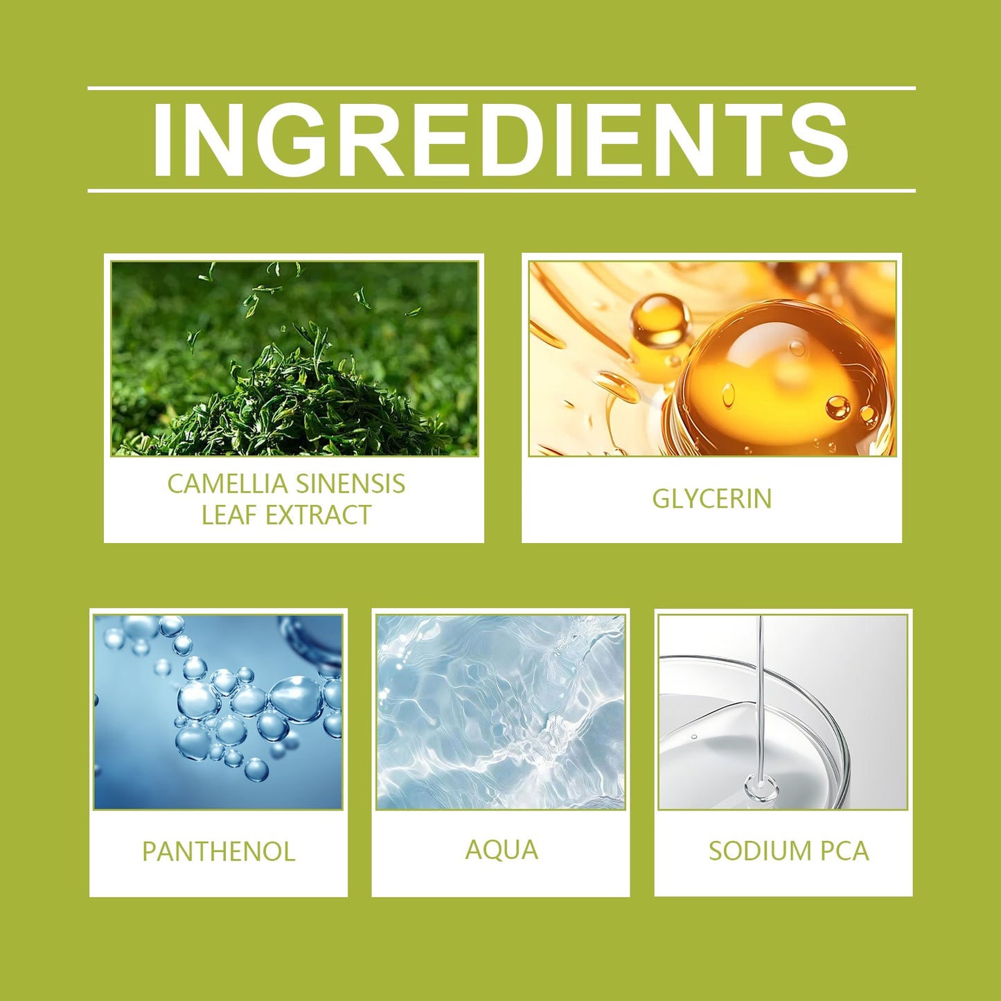 Green Tea Moisturizing Essence Gently Repair Facial Skin, Moisturizing And Radiant Plant Essence