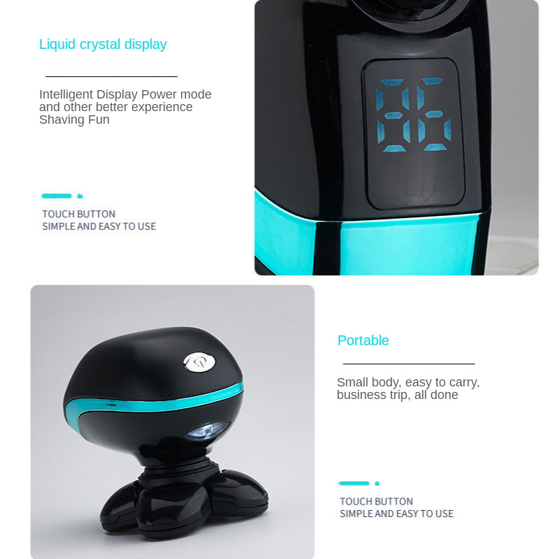 Electric Shaver Shaving Head Machine Five-Blade Self-Service Bald Head Rechargeable Waterproof Washing Razor