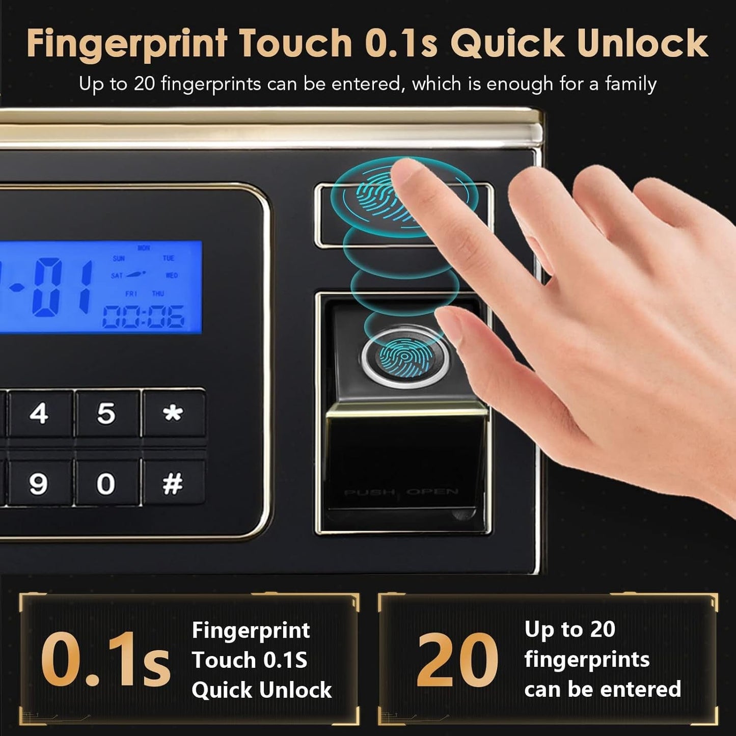 Diosmio Biometric Safe – Ultra-Secure, Quick Access & User-Friendly