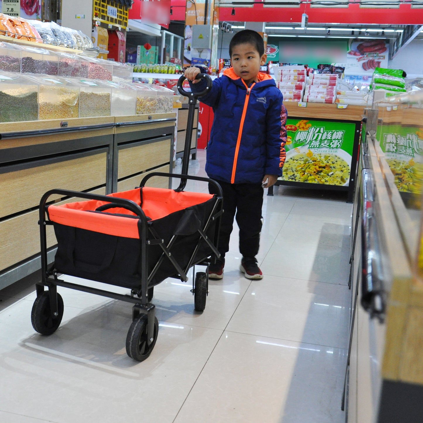 Folding Wagon Garden Shopping Beach Cart