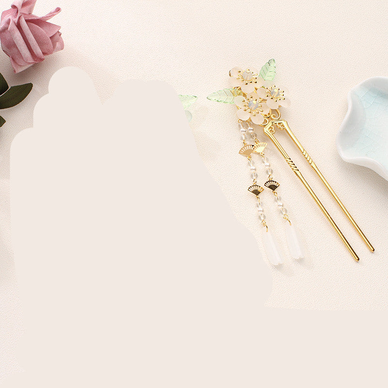 Antique Hanfu Headdress Tassel Bride Hairpin Comb