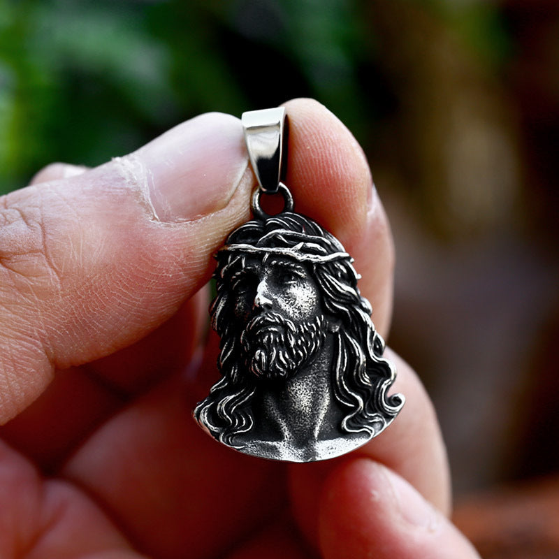 Stainless Steel Hipster Head Pendant