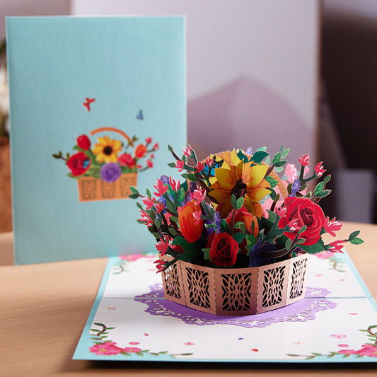 3D Hand-carved Paper Blessing Card