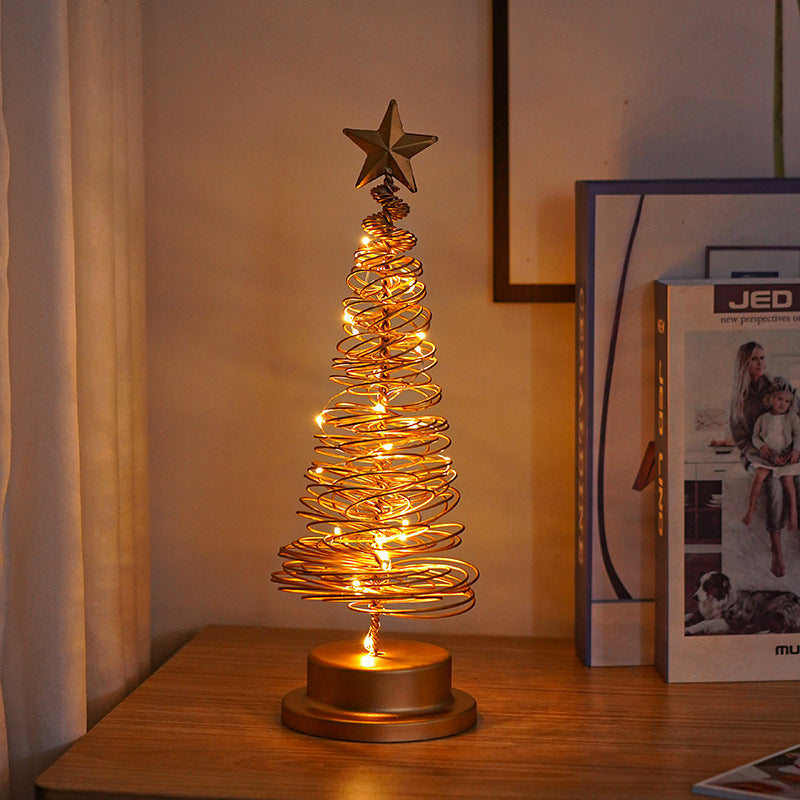 LED Spiral Christmas Tree Desk Lamp Decor