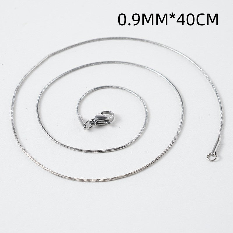 S925 Sterling Silver Octagonal Snake Bones Chain