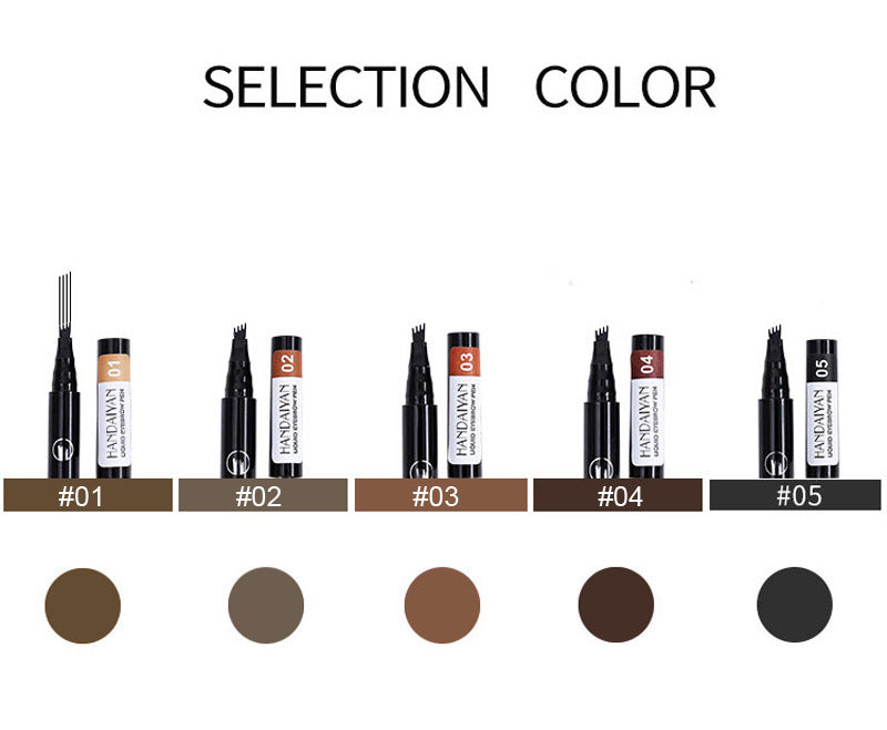 Four-Head Liquid Tattoo Eyebrow Pencil