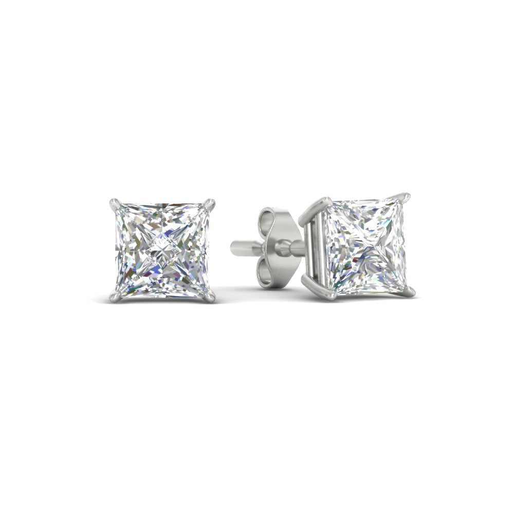 Princess Cut Diamond Stud Earring