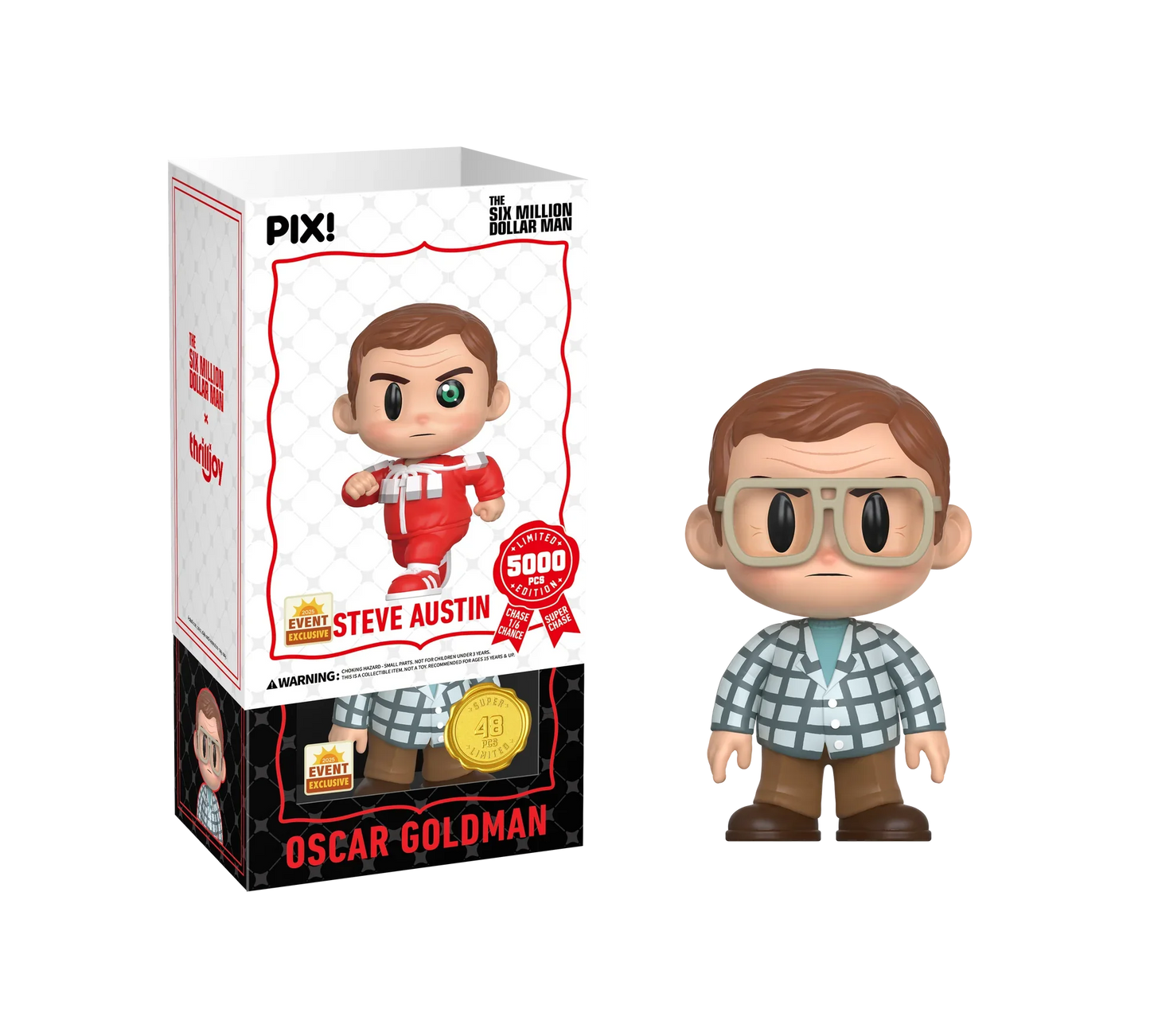 [Thrilljoy] [EXCLUSIVE] The Six Million Dollar Man - Steve Austin LE5000 PIX Vinyl Figure (1 in 6 Chance at Chase)