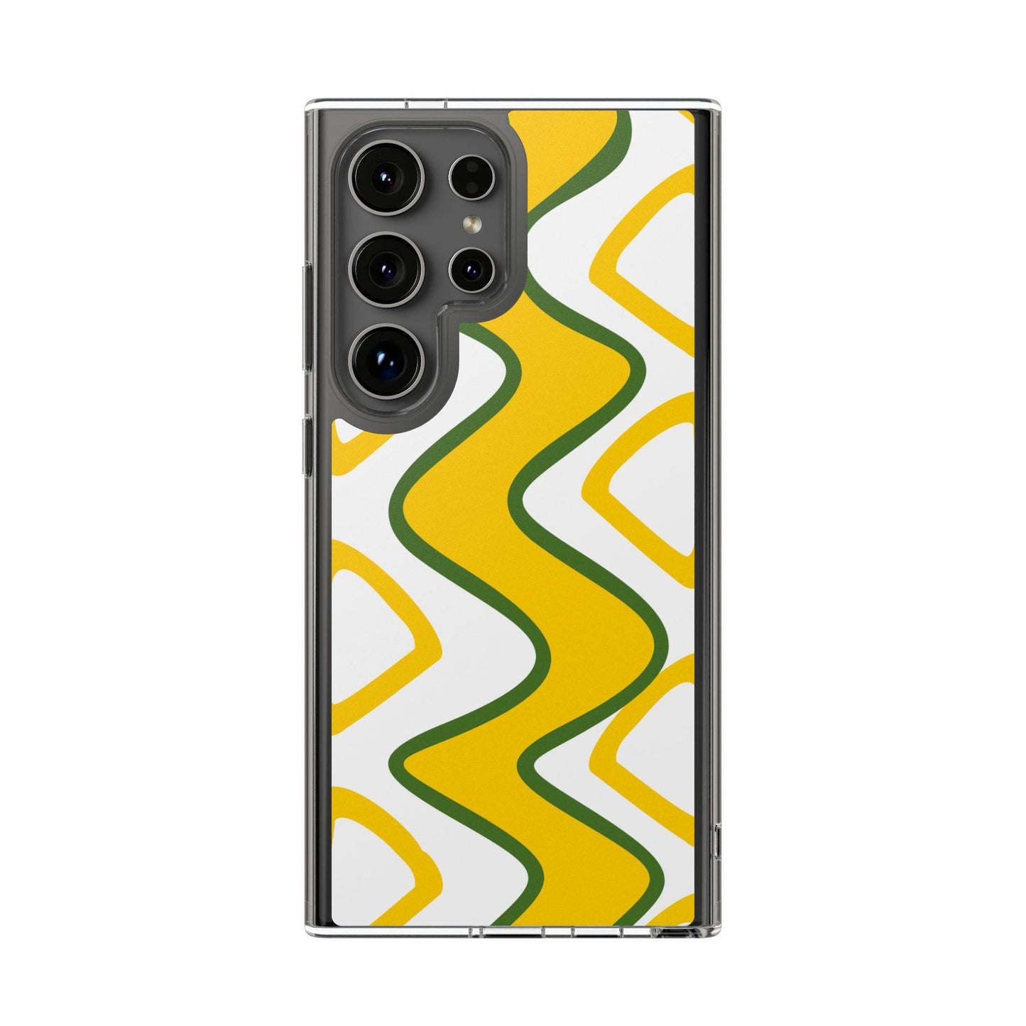 Bright Yellow Abstract With Shape Clear Cases