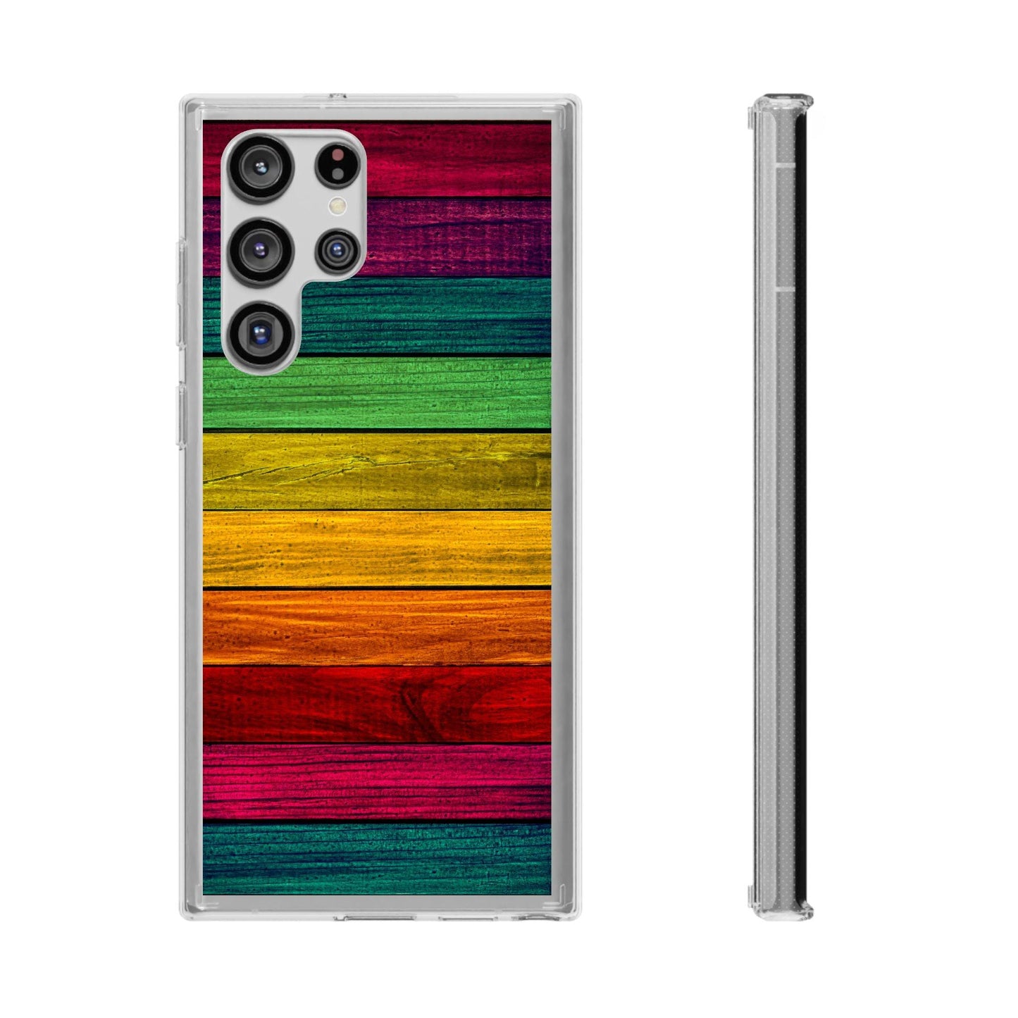 Rainbow On Woods Clear Cases