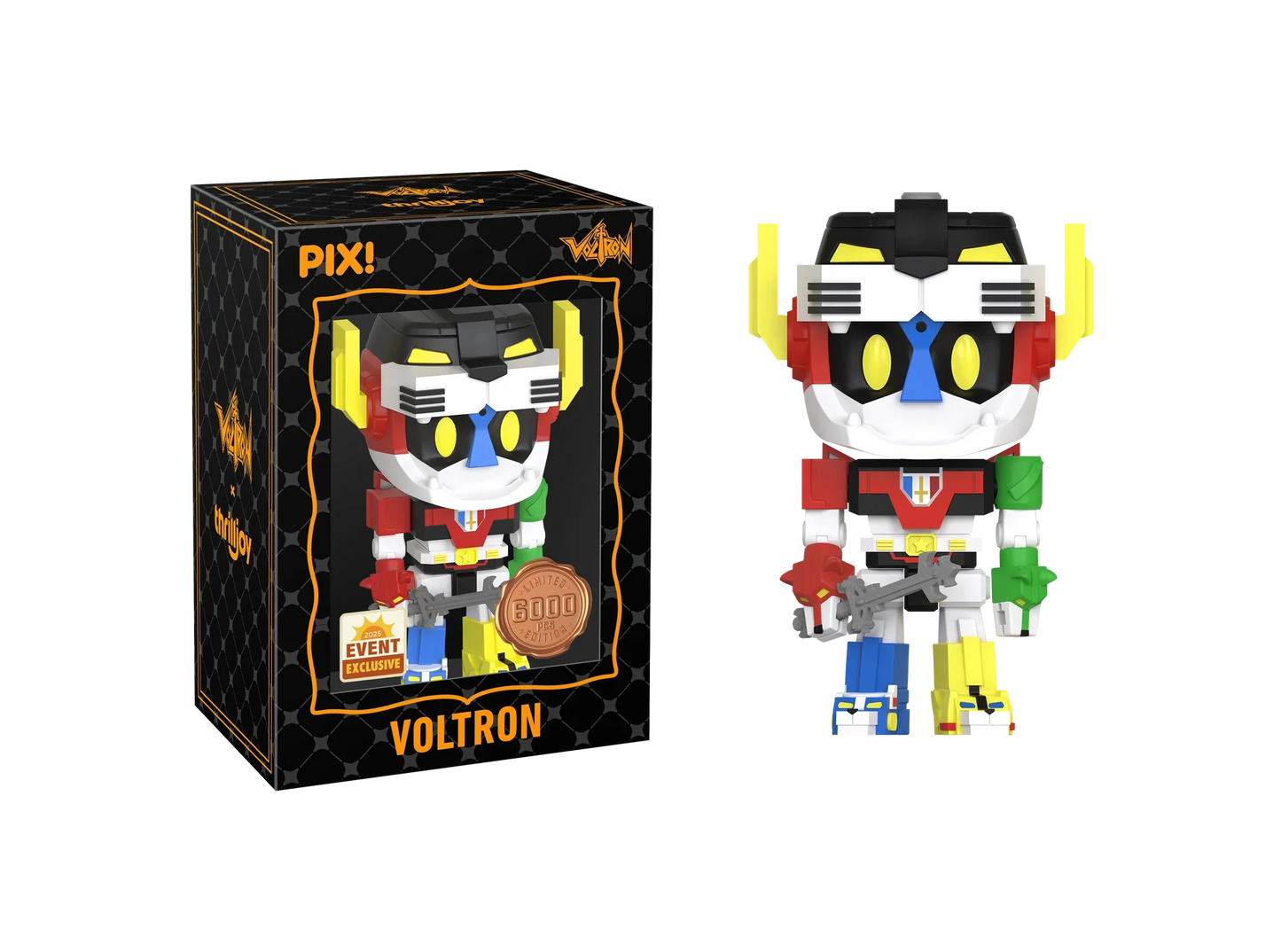 [Thrilljoy] [EXCLUSIVE] Voltron Defender of the Universe - Voltron LE6000 PIX Vinyl Figure (1 in 6 Chance at Chase)