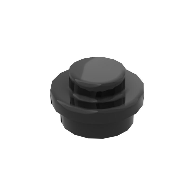 Black 4073 1x1 Round Plate Brick – Choose Quantity – LEGO® Compatible Bulk Lot