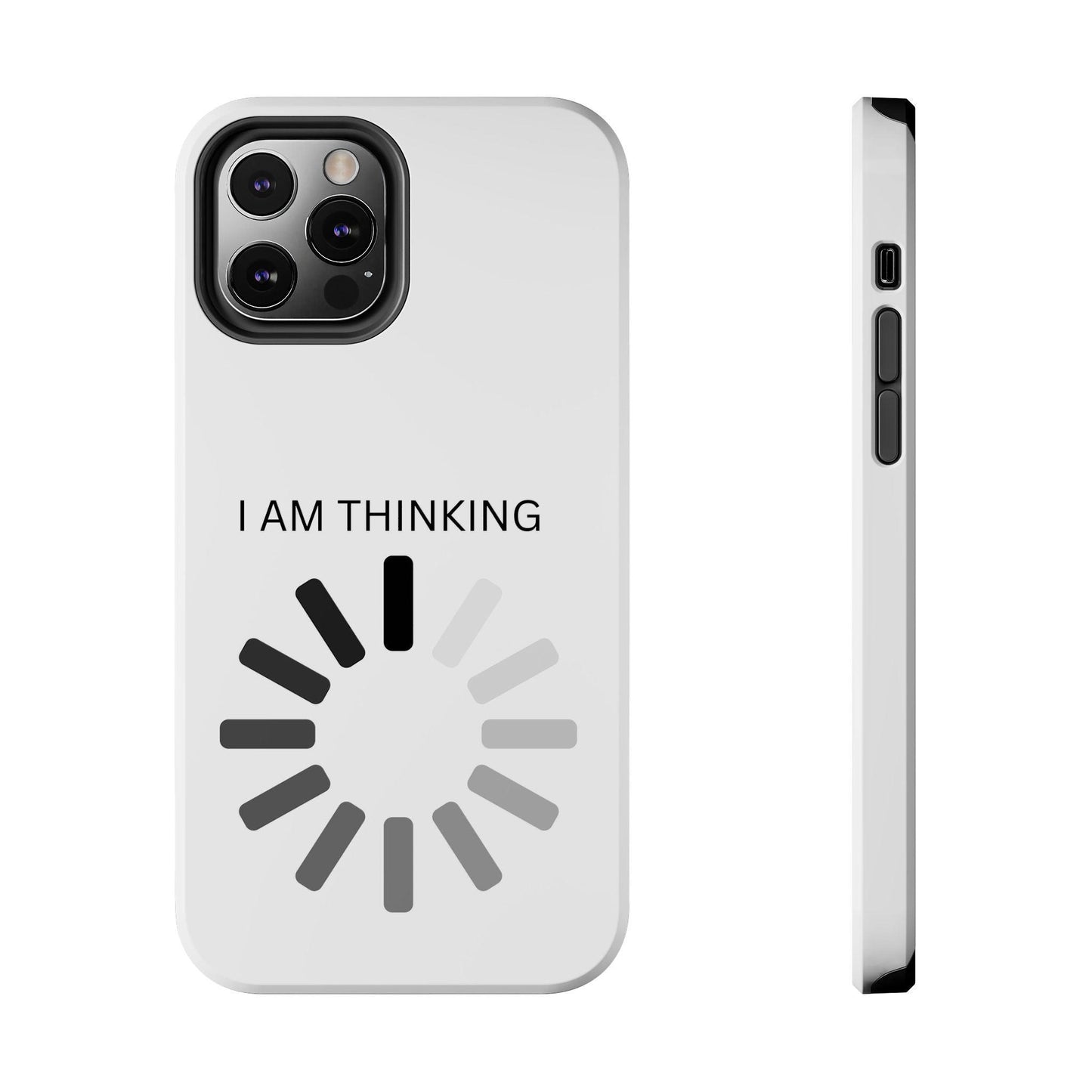I Am Thinking To Much Text Printed Tough Phone Cases