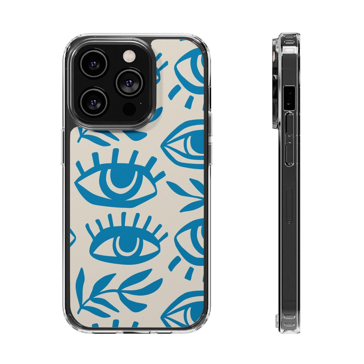 Eyes And Leaves  Pattern Clear Cases