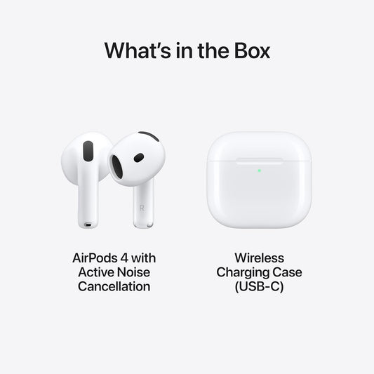 Apple AirPods 4 – Wireless Earbuds with Active Noise Cancellation & Adaptive Audio