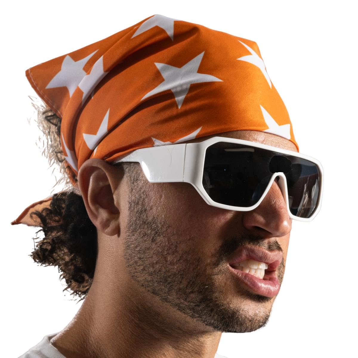 Macho Man Star Printed Costume Bandana and Glasses Set