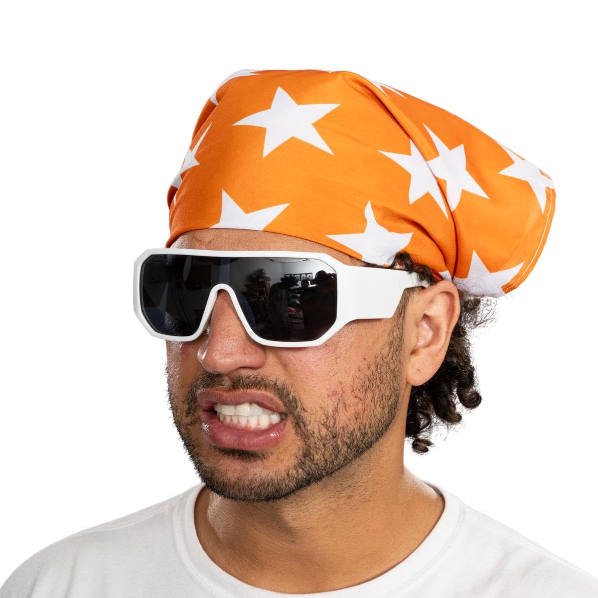 Macho Man Star Printed Costume Bandana and Glasses Set