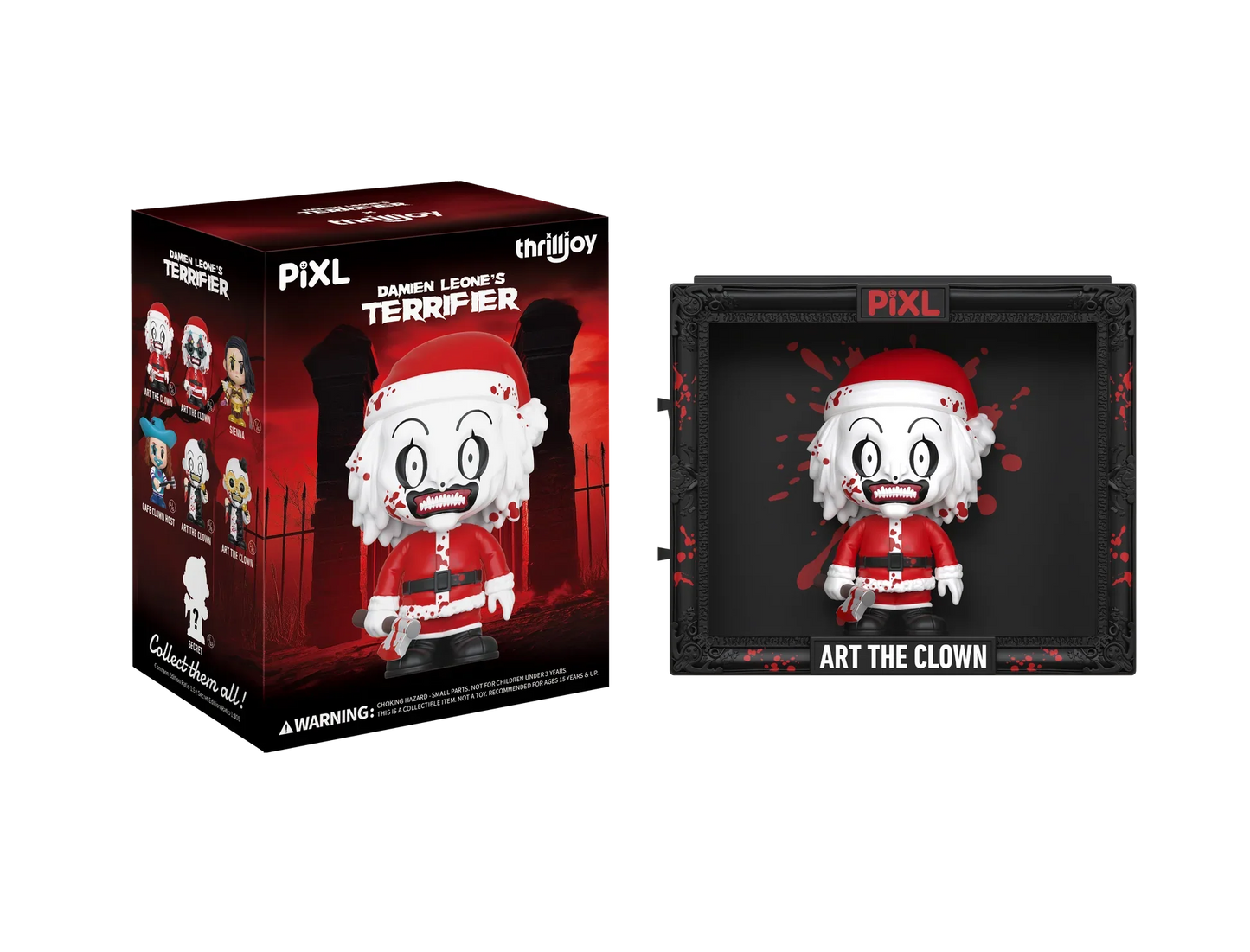 [Thrilljoy] Damien Leone's Terrifier PIXL Blind Box Vinyl (Chance at 1 of 300 hyper-rare “chase” pieces will be redeemable for a special 12” MEGA PIX!)