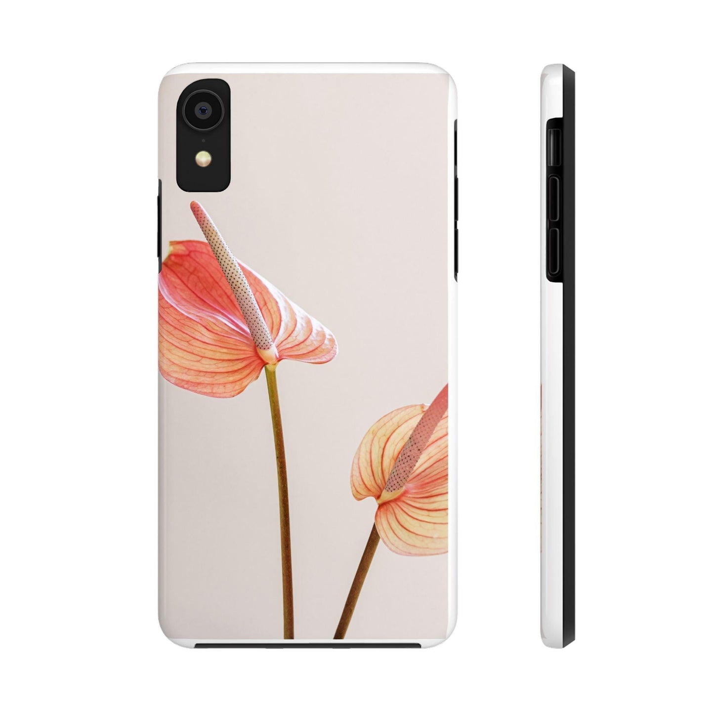 Orange Flower with Leaves Tough Phone Cases