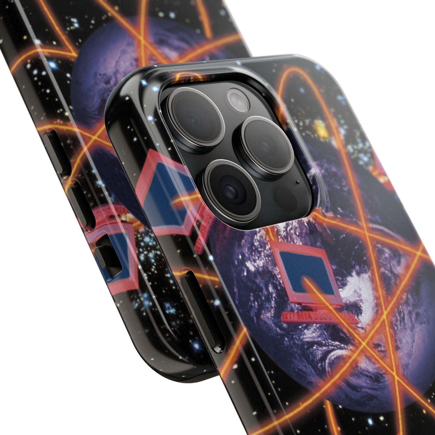 Computer Galaxy Printed With Orbiting Tough Phone Cases