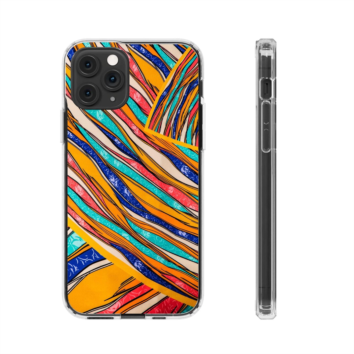 Clear Cases Stripes of  Powerful Colors