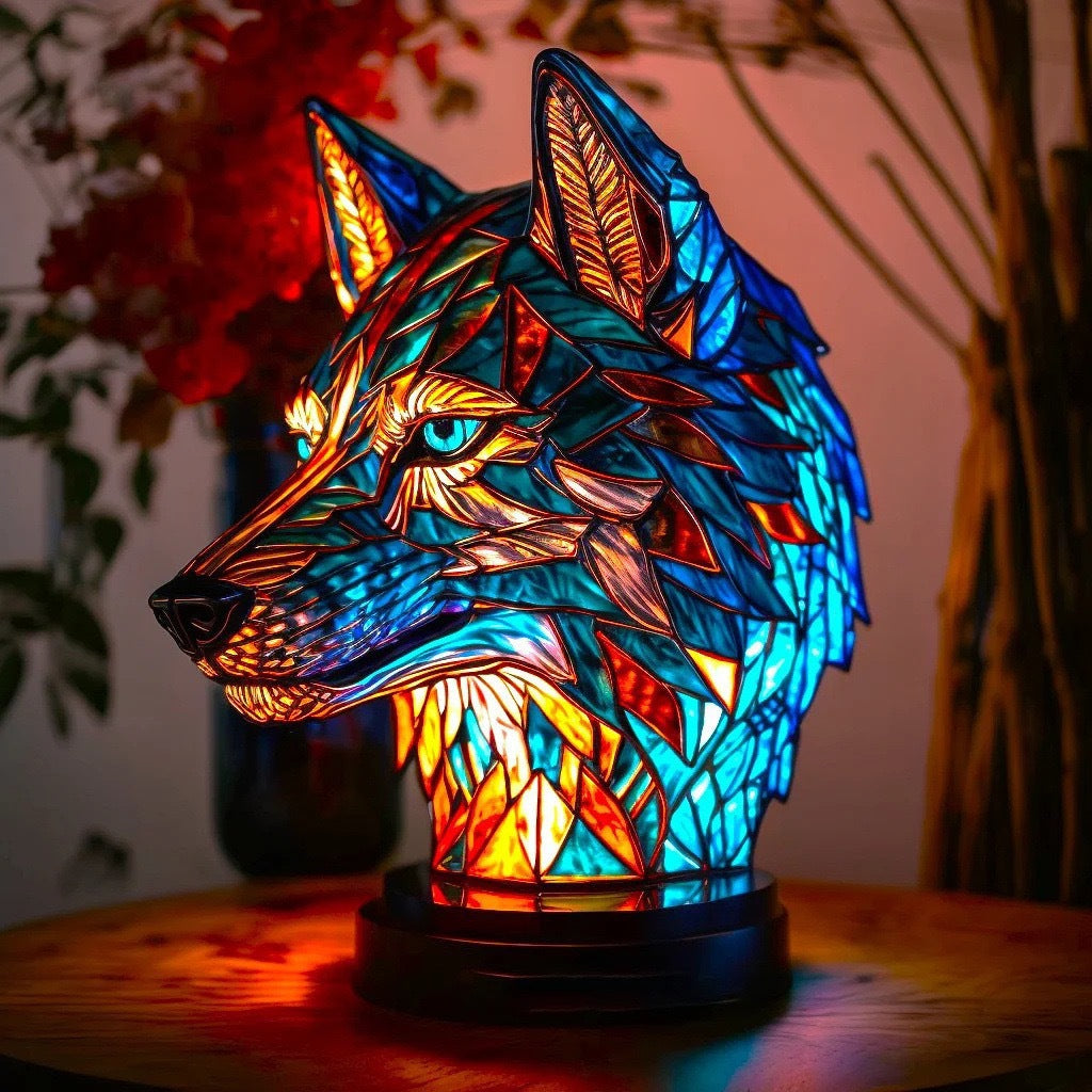 Magical LED ornament creative home USB plug luminous decoration resin statue