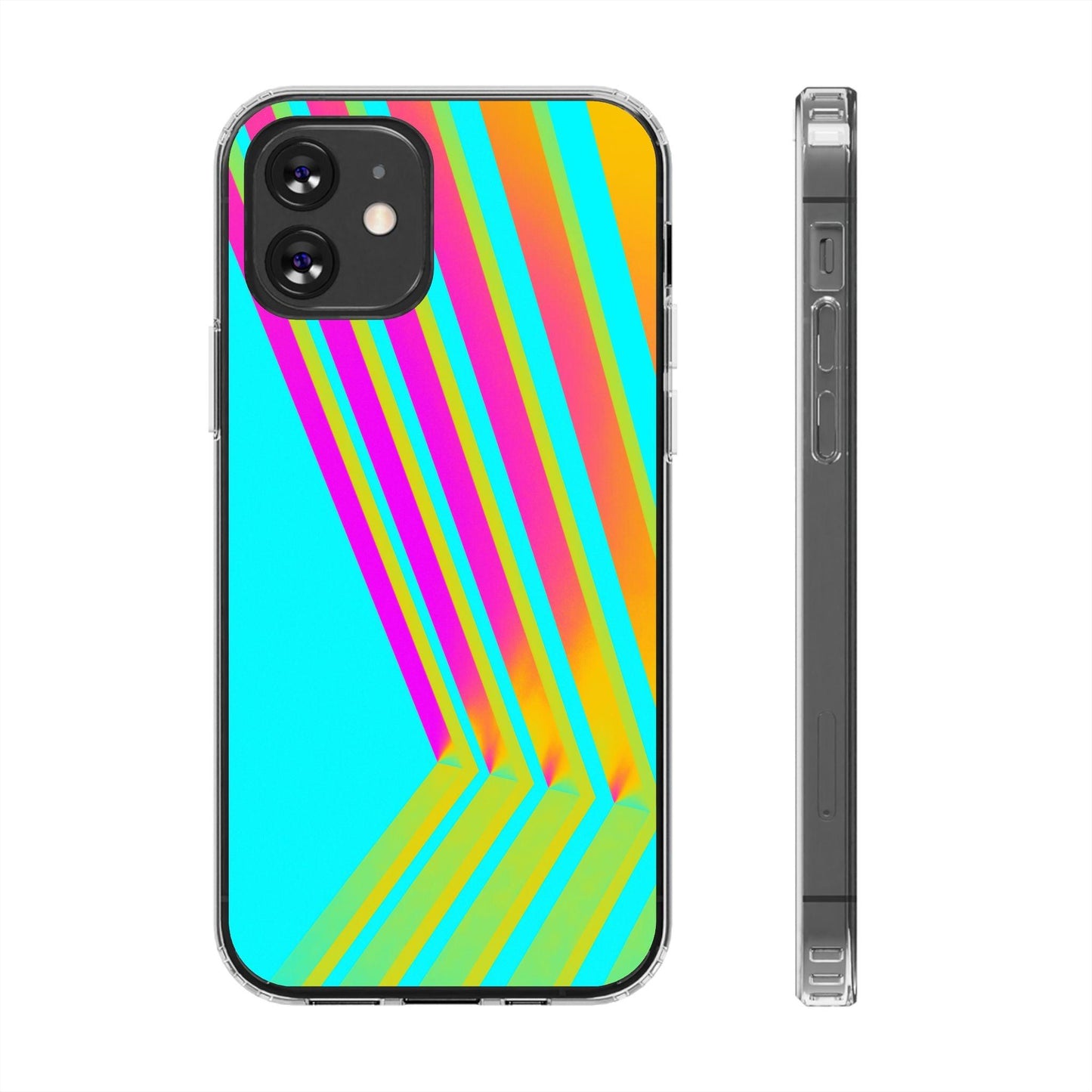 Abstract Pattern With Vibrant Color Clear Cases
