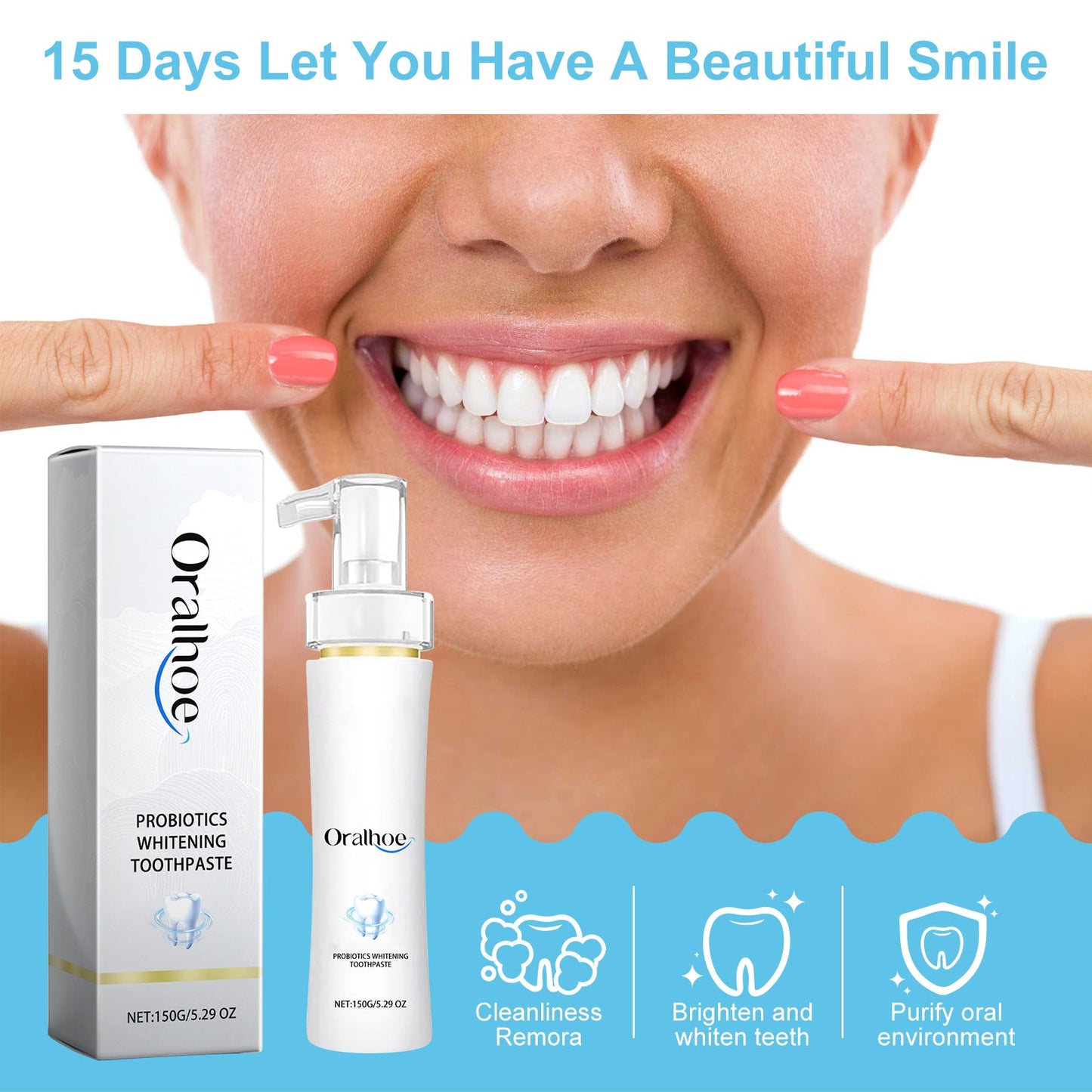 Probiotic Brightening Toothpaste, Deep Cleaning To Remove Odors Care For Teeth Oral Cleaning Care