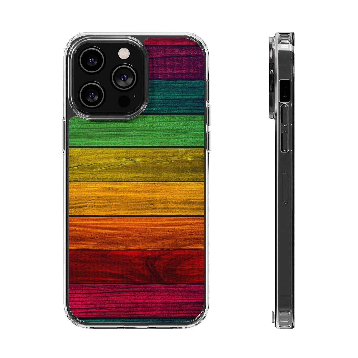 Rainbow On Woods Clear Cases