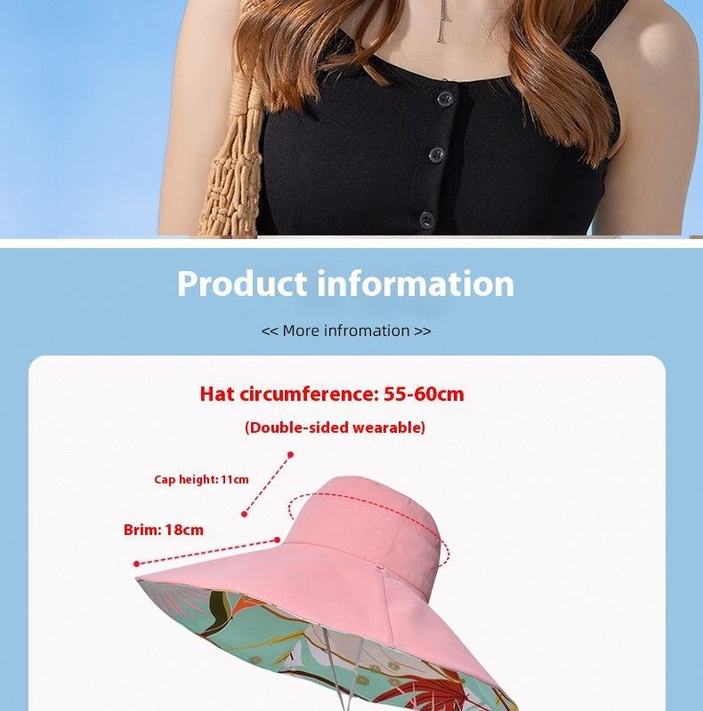 Double-sided Plus-sized Sun Hat
